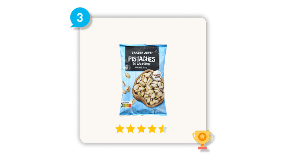 Pistaches grillées sans sel