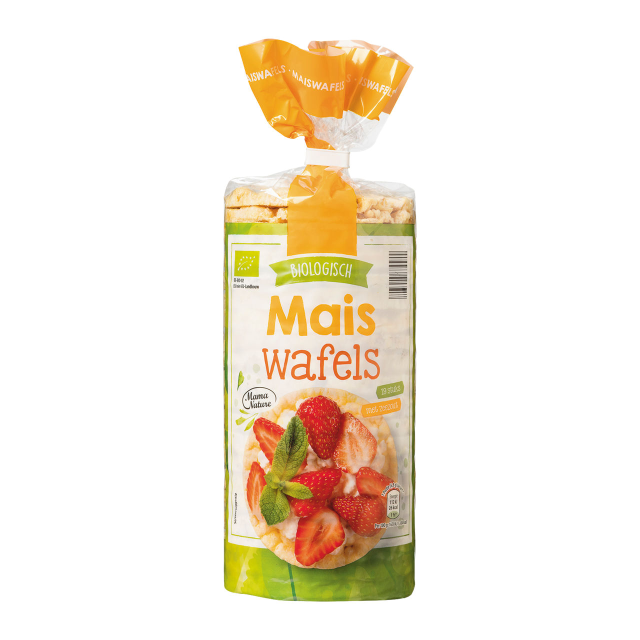 Biologische maïswafels
