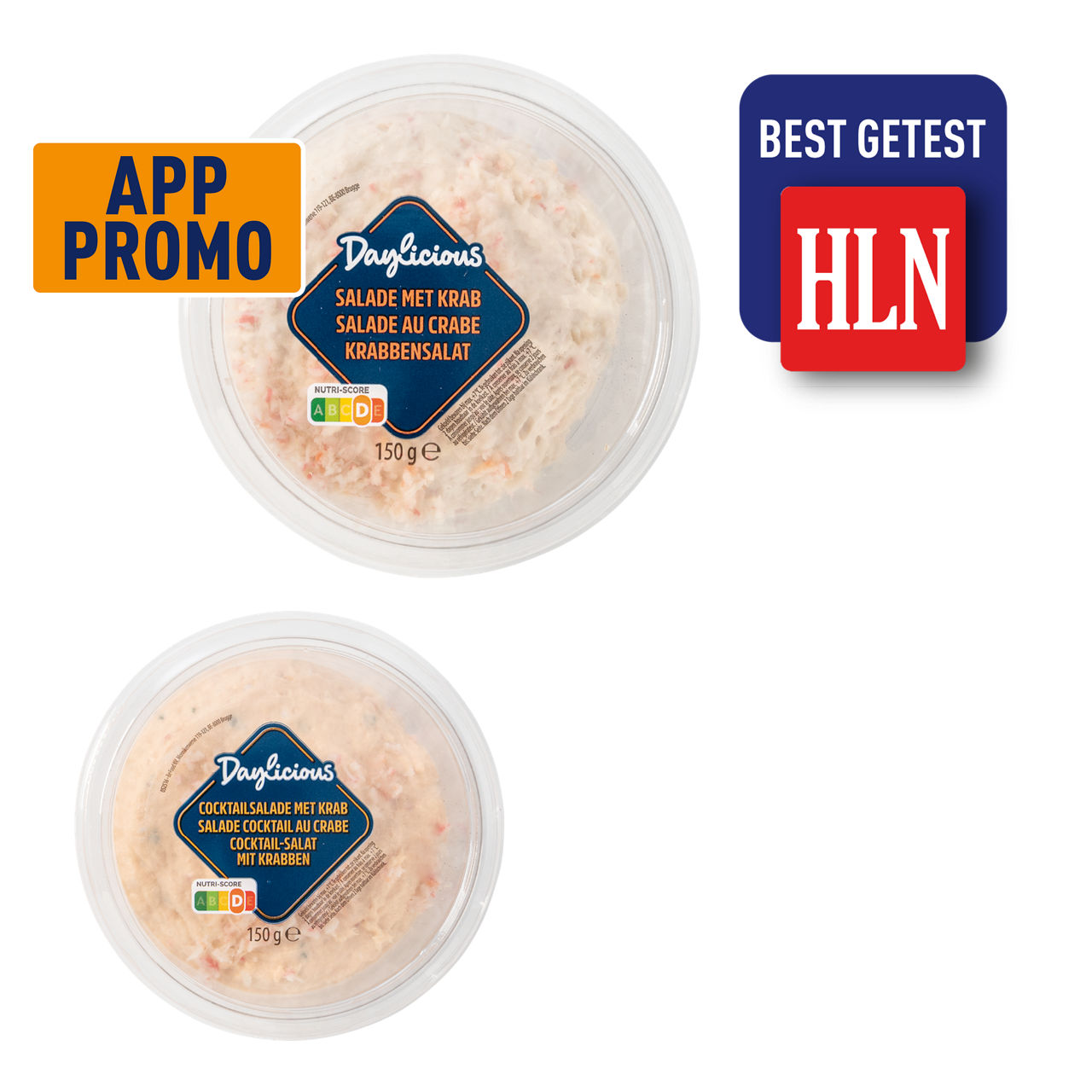 DAYLICIOUS Salade met krab of cocktailsalade met krab (150 g)