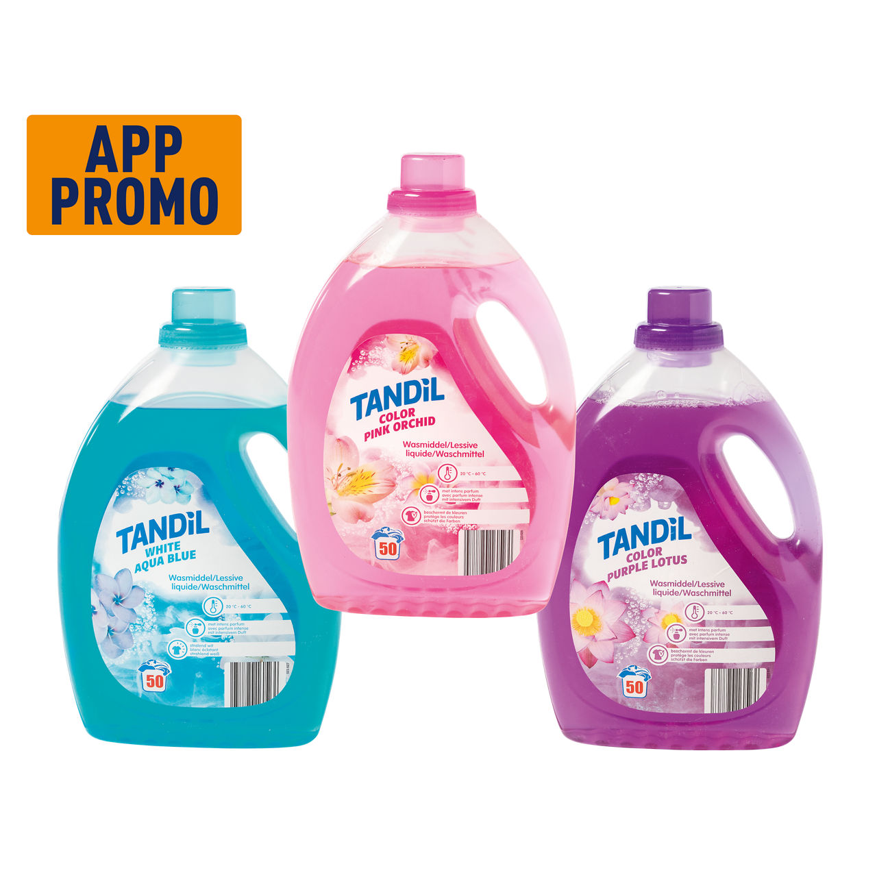 TANDIL Vloeibaar wasmiddel met intens parfum (50 wasbeurten, 2.5 l)