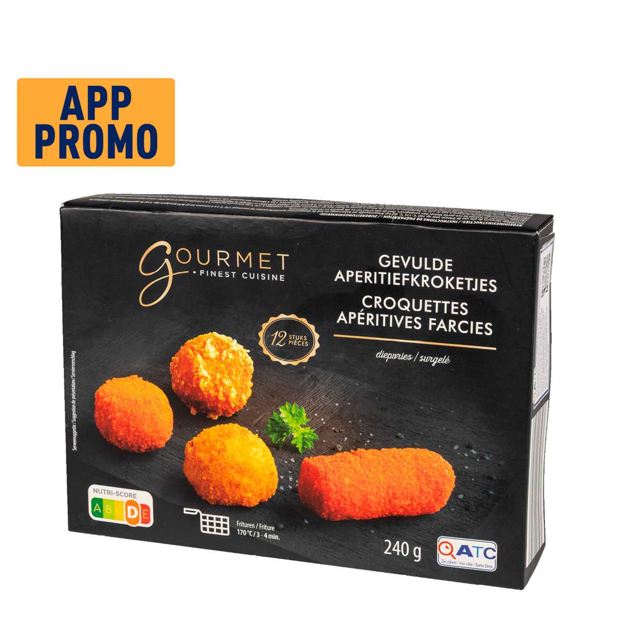 GOURMET FINEST CUISINE Gevulde aperitiefkroketjes, 12 st. (240 g)