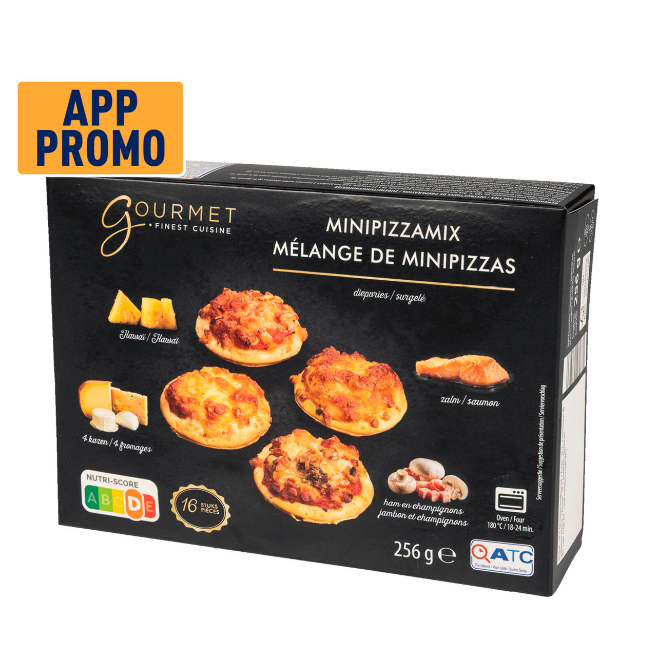 GOURMET FINEST CUISINE Minipizza's, 16 st. (256 g)