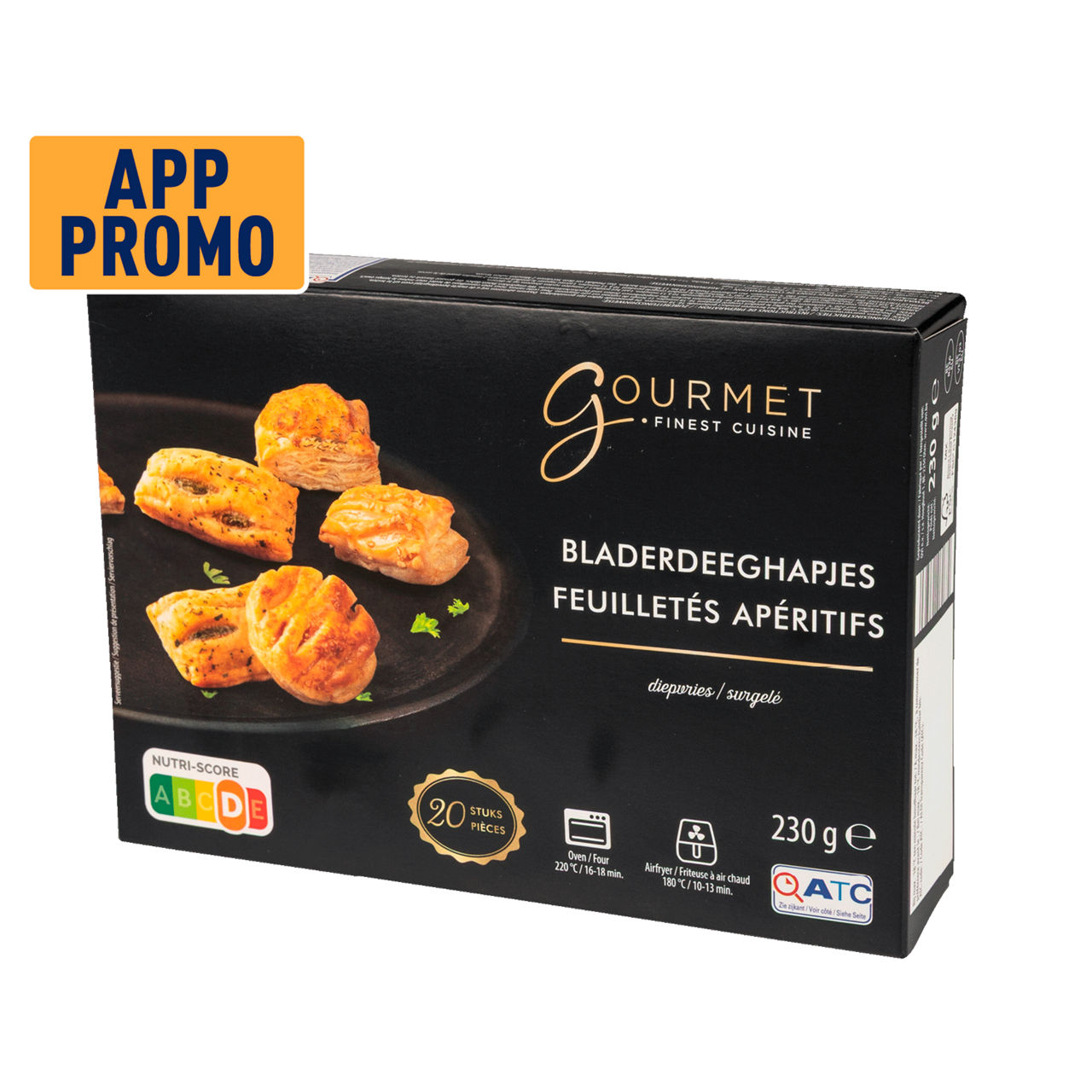 GOURMET FINEST CUISINE Bladerdeeghapjes, 20 st. (230 g)