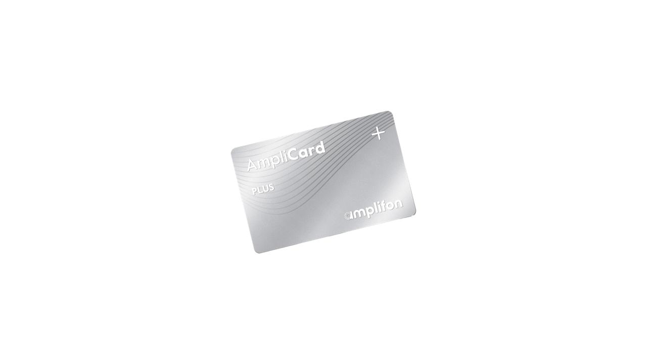 Silver AmplifiCard plus payment card mockup
