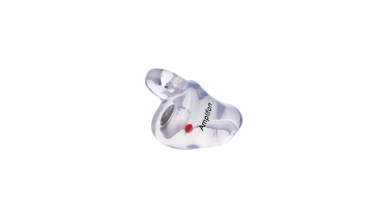 Transparent custom in-ear hearing device