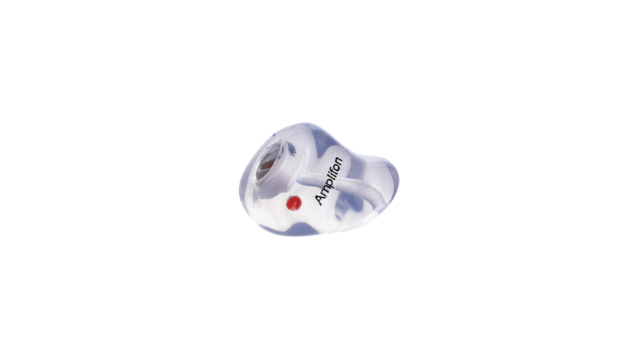 Transparent custom earplug with small vent opening