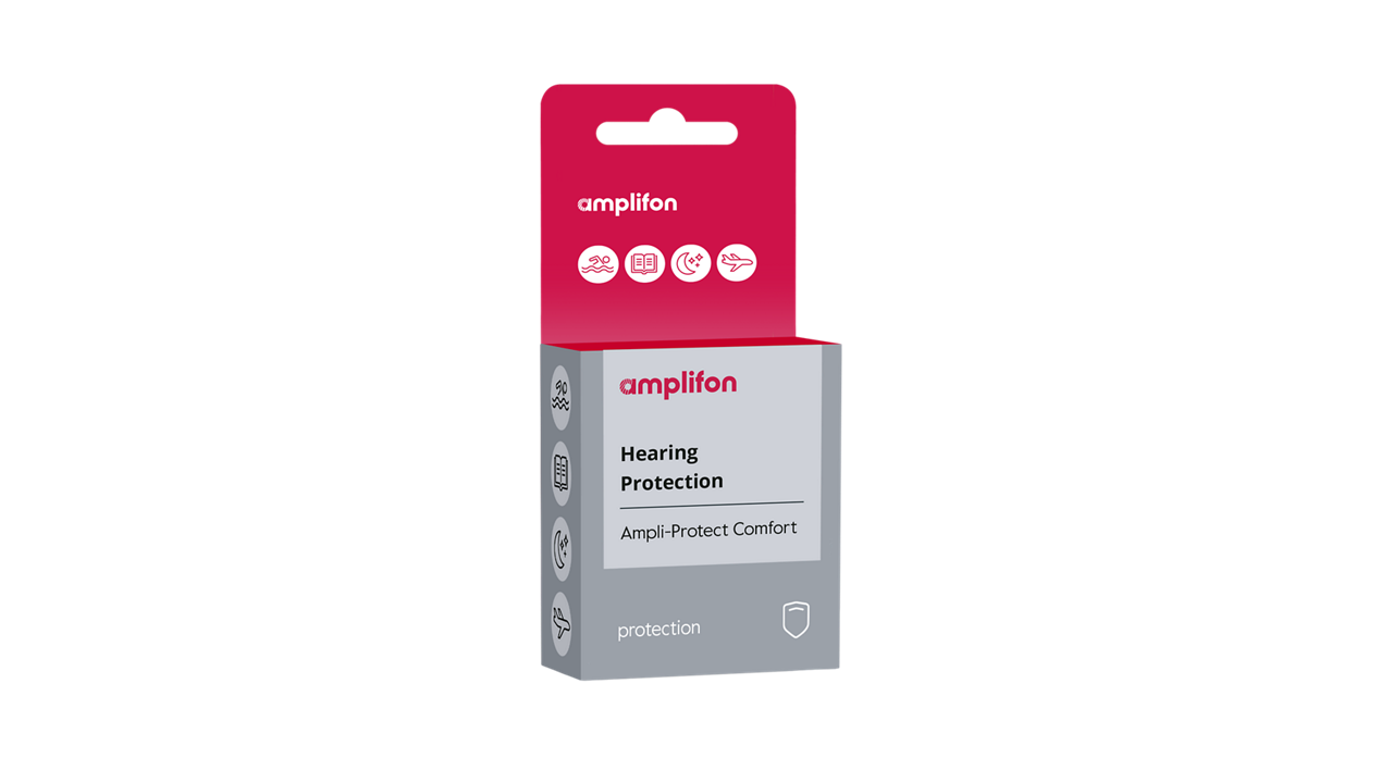 Amplifon hearing protection product box