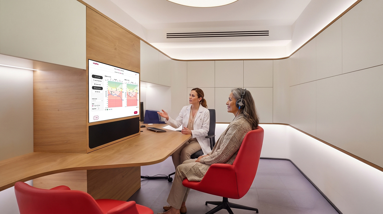 Modern medical consultation in technology-equipped office