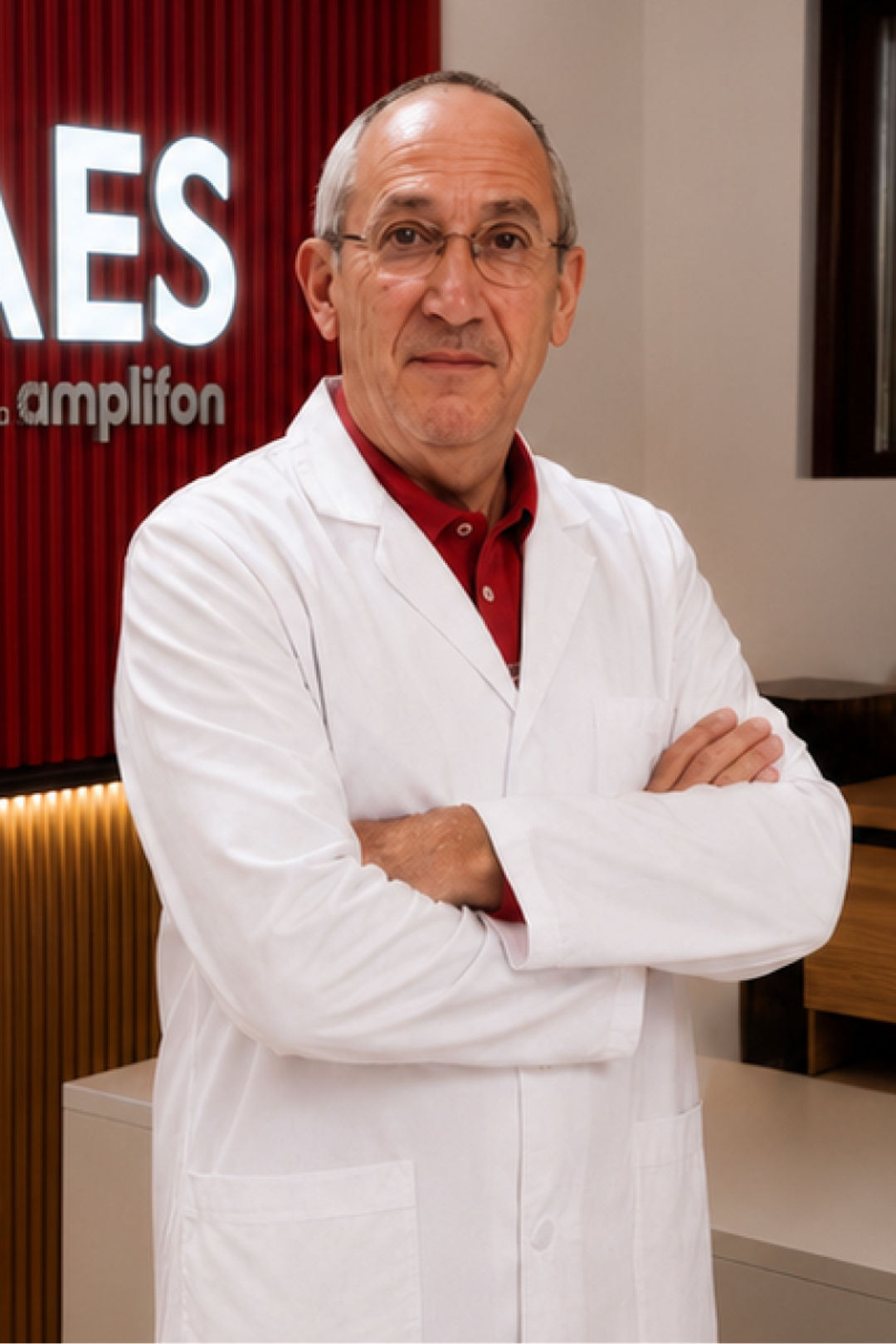 Doctor in GAES hearing care office