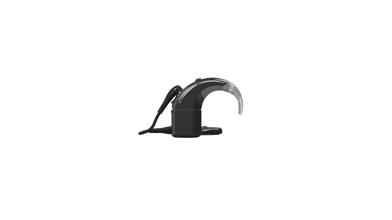 Black ergonomic handheld hook device side view