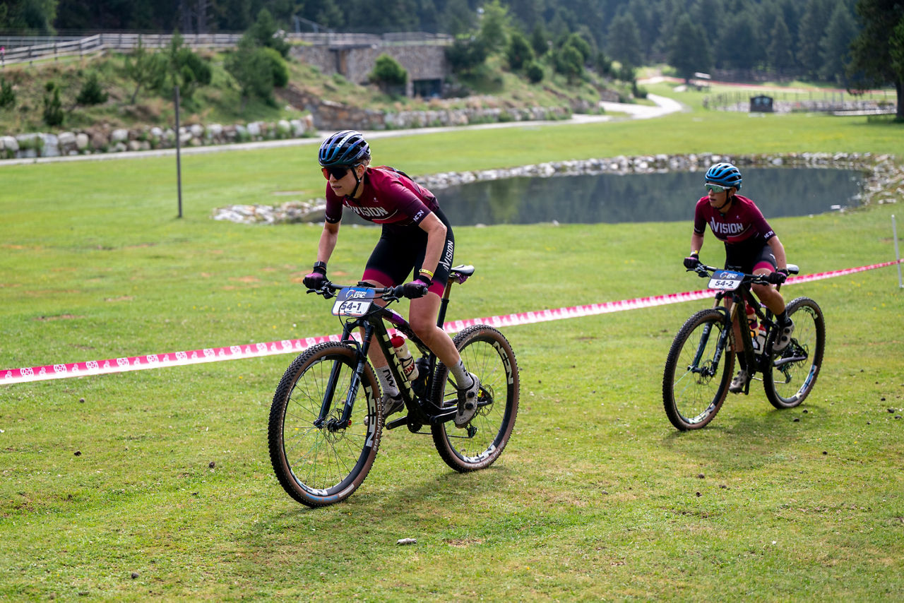 UCI 1VISION Women racing in NATURLAND  during the race, in stage 4, 6th of July,ANDORRA EPIC SERIES


