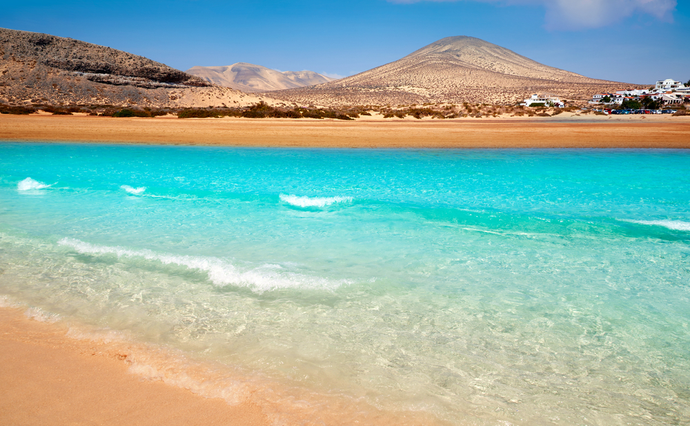 Jandia beach Risco el Paso Fuerteventura at Canary Islands of Spain