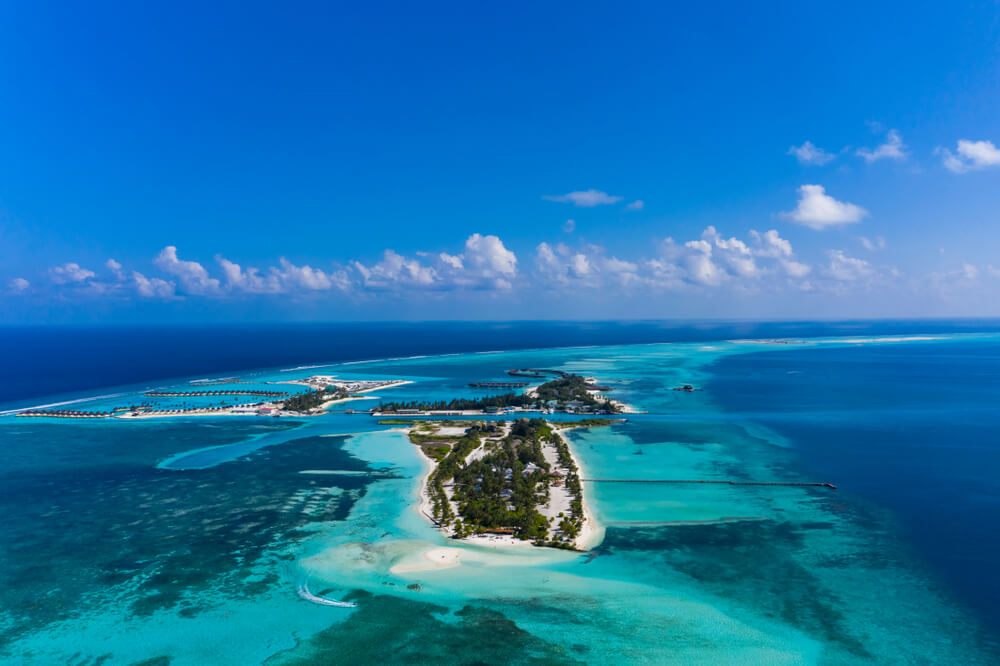 Activities in the Maldives: Bird’s eye view of Bodufinolhu island