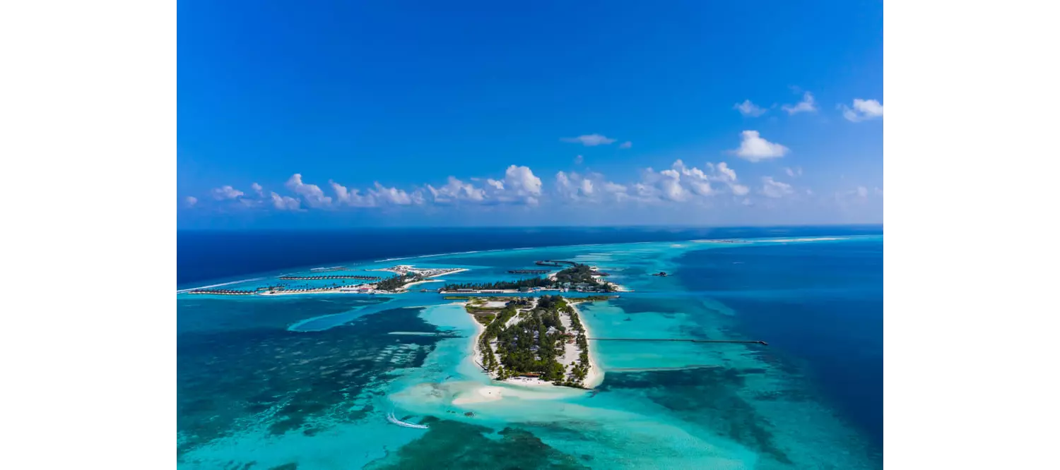 Activities in the Maldives: Bird’s eye view of Bodufinolhu island