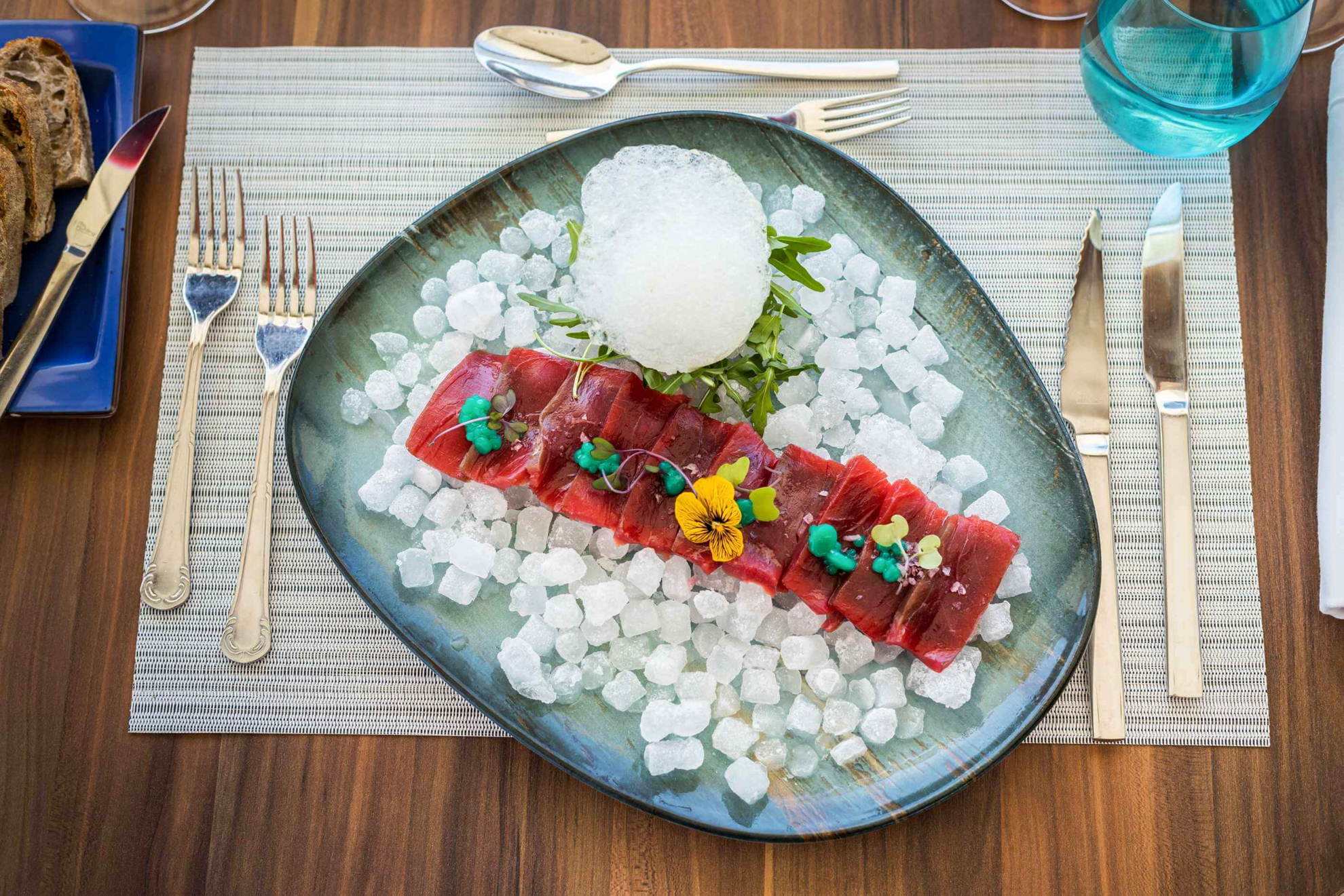 Adults-only hotels in Spain: A plate of sliced tuna on ice