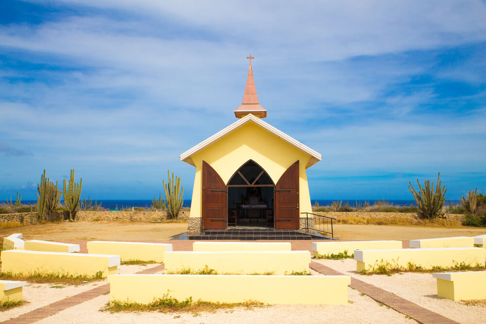 Visit Alto Vista Chapel on your Aruba dune buggy tour