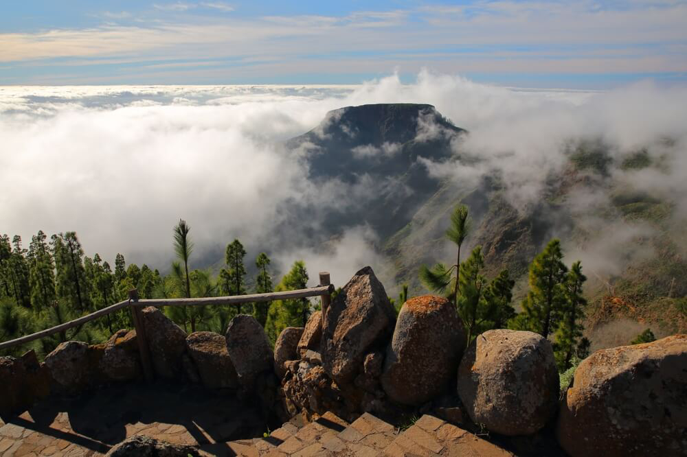 Der Mirador de Igualero auf La Gomera, Kanarische Inseln. 