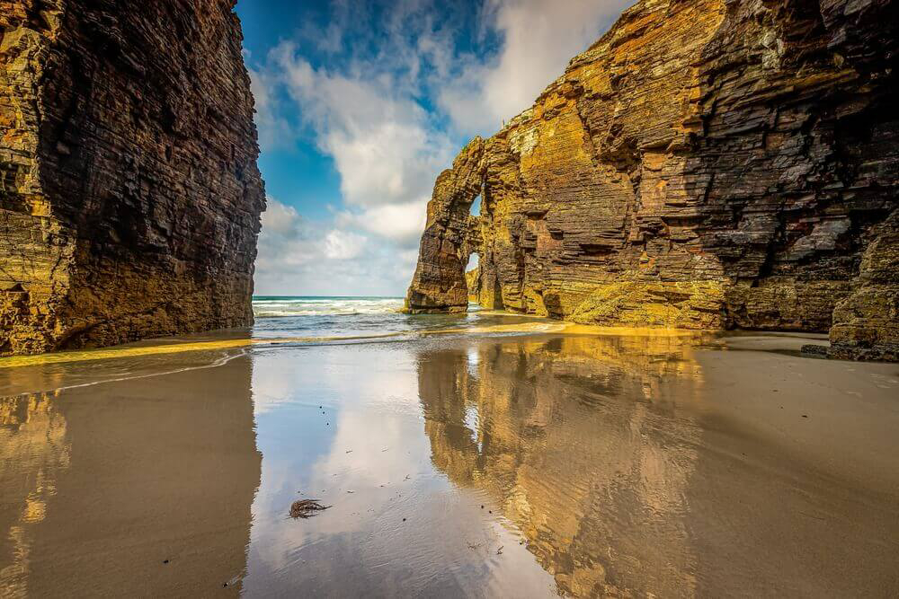 Cathedrals beach in Galicia is one of the top beaches in Northern Spain.