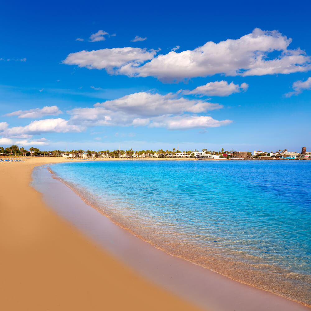 Best beaches in Fuerteventura: Topaz blue waters and golden sand of Caleta de Fuste