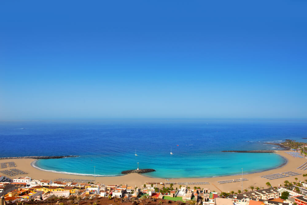 Best beaches in Tenerife: Panoramic view of Playa Las Vistas, Tenerife