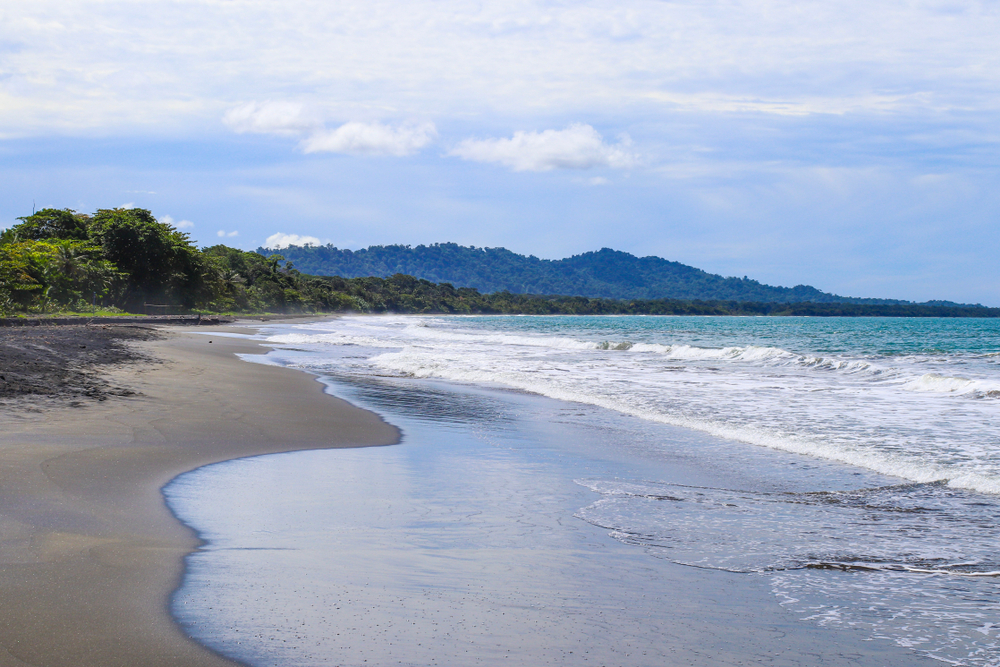 The black sand beach of Playa Negra, in Costa Rica, is one of the best beaches in the Caribbean