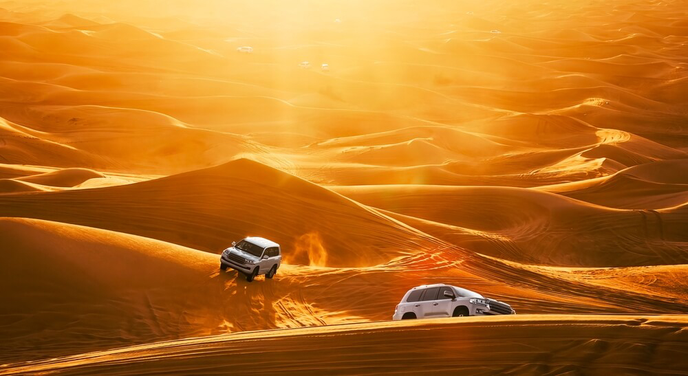 The best day trip from Dubai is going on a Dubai desert excursion.