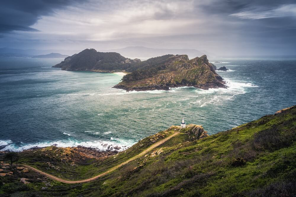 Best winter city breaks in Europe: View across the ocean of the Cies Islands, Vigo