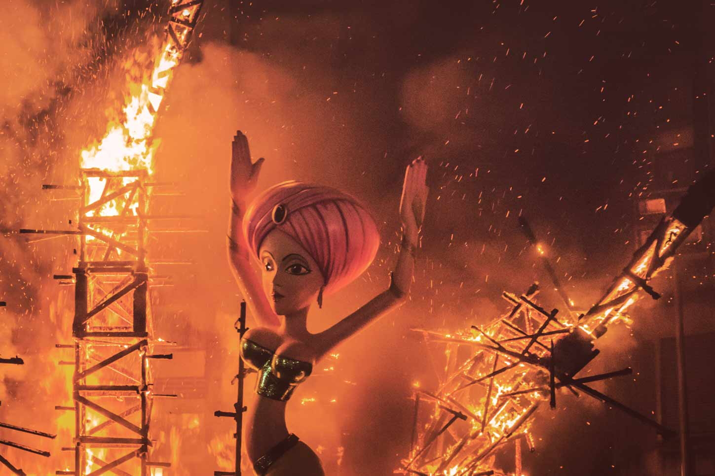 Valencia's fire festival is the legendary Las Fallas, held in the spring