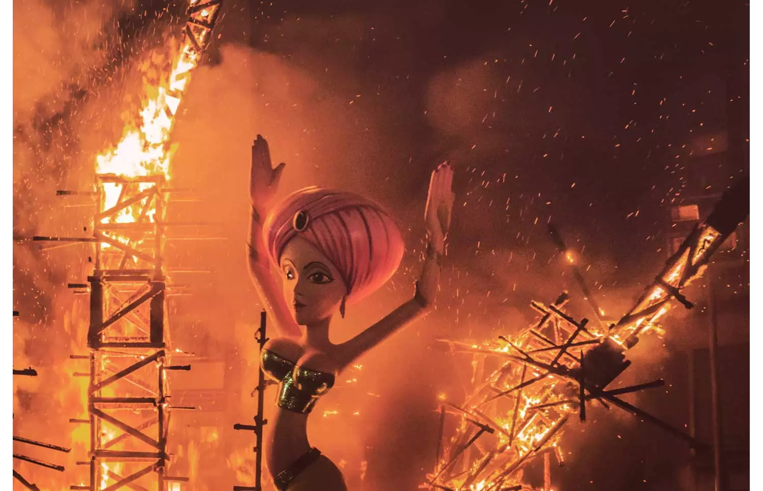 Valencia's fire festival is the legendary Las Fallas, held in the spring