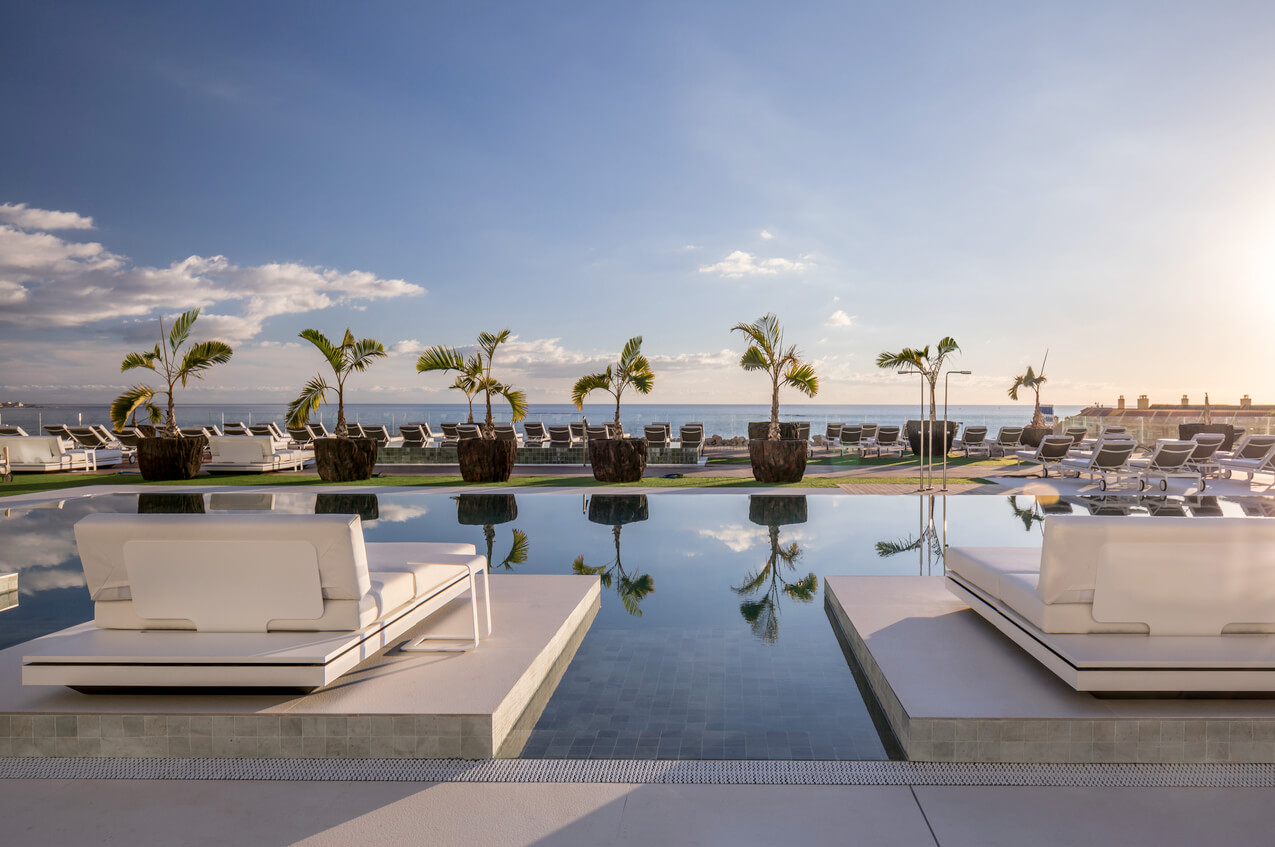 Canary Islands in February: A view of the outdoor pool area of Royal Hideaway Corales Suites