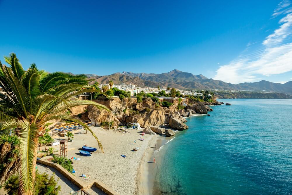 Day trips from Málaga: The beach of Nerja
