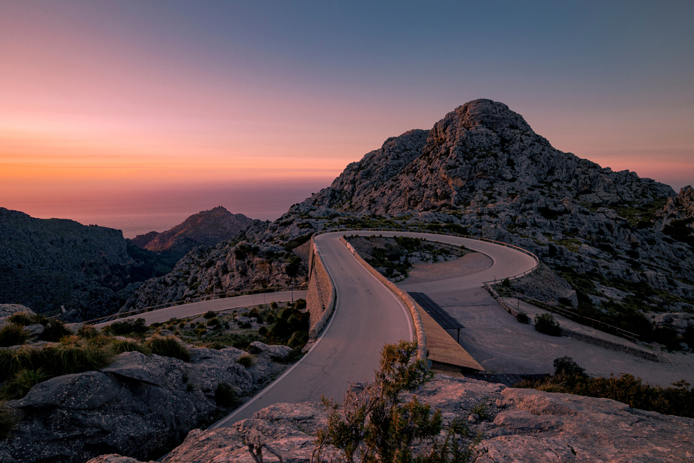 Mirador Nudo de Corbata bei Sonnenuntergang