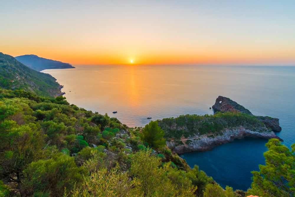 Sonnenuntergang Deià Mallorca: Sa Foradada