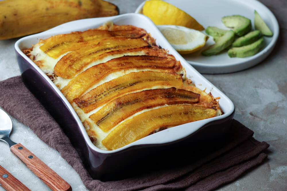 Dominican Republic Christmas: A plantain lasagne, a typical Dominican dish