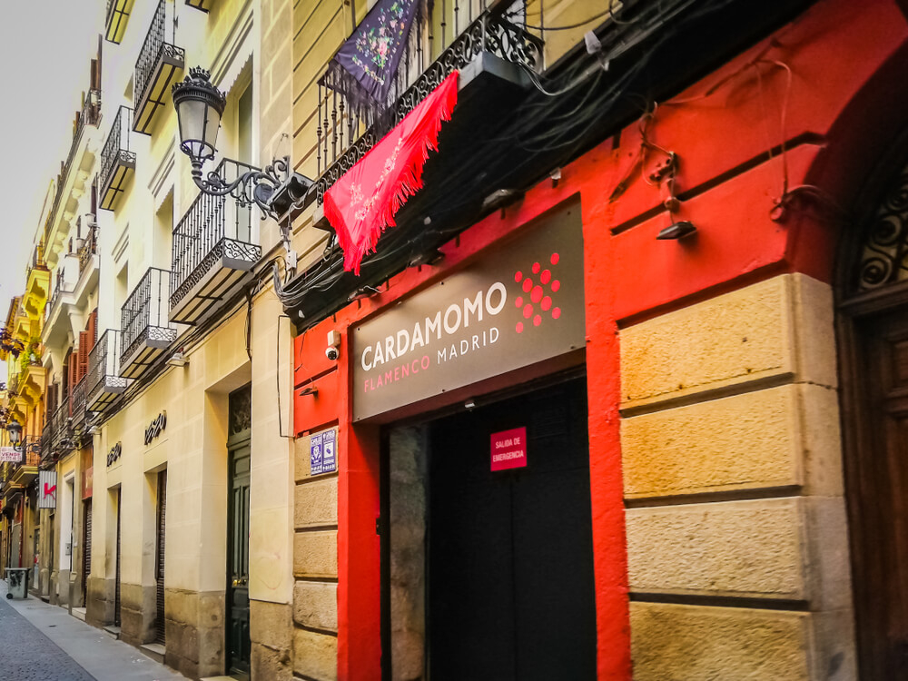 Flamenco: Cardamomo Madrid flamenco bar facade