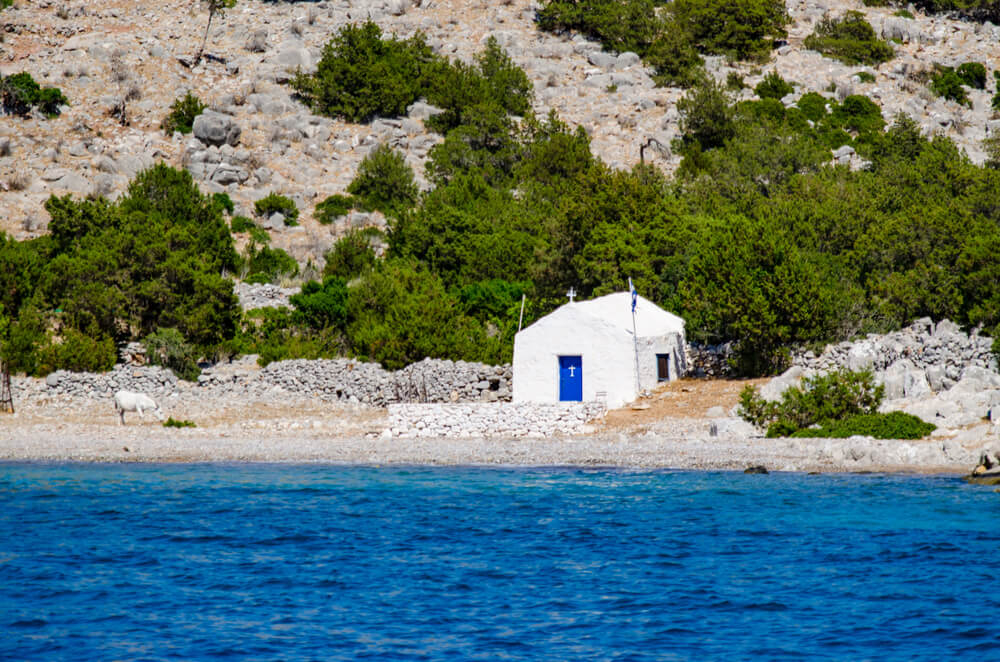 Kleine Kapelle auf der Insel Dokós.