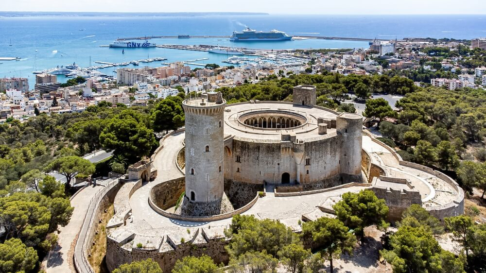  Family holidays to Mallorca: Bird’s eye view of Castell de Bellver and Palma harbour