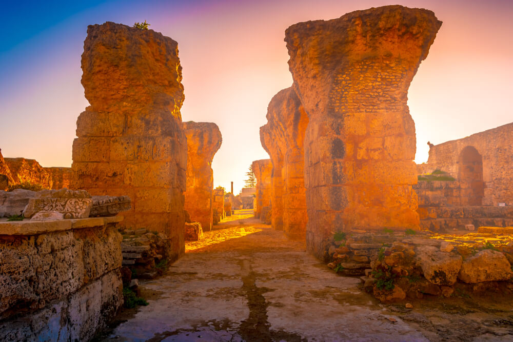 Carthage: Honey coloured stone ruins