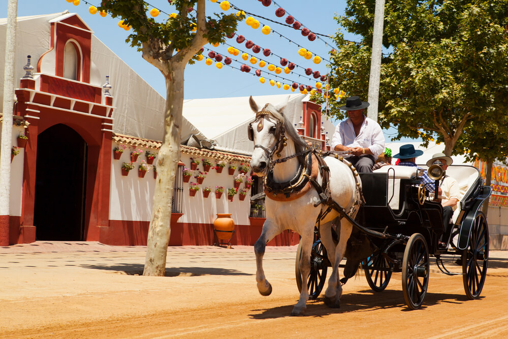 Feria Andalusien: Pferdekutsche.