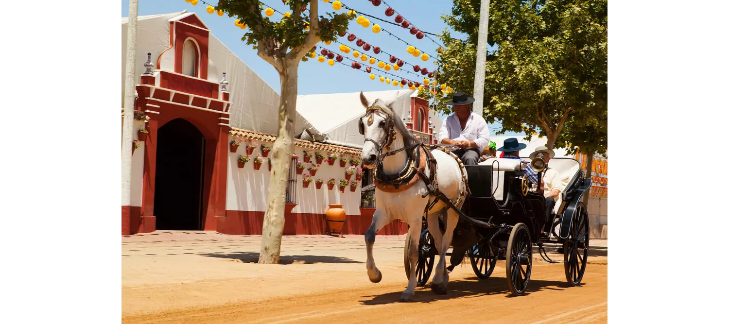 Feria Andalusien: Pferdekutsche.
