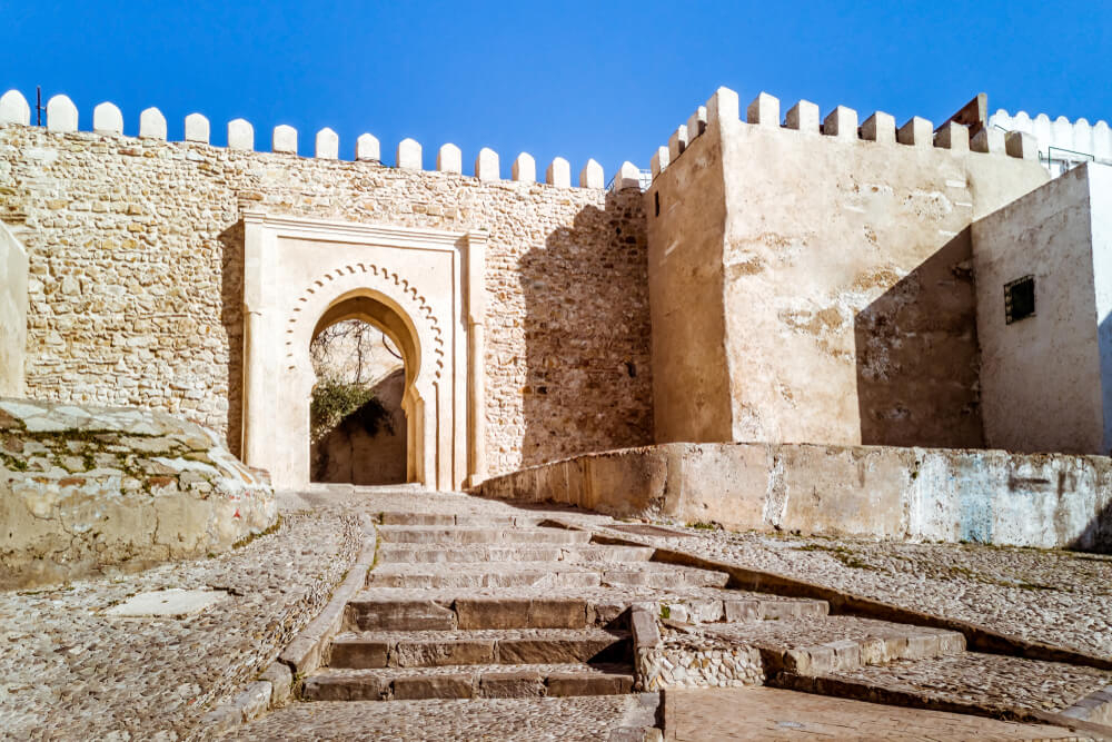 Tangier travel: The whitewashed turrets of the Kasbah overlooking the port