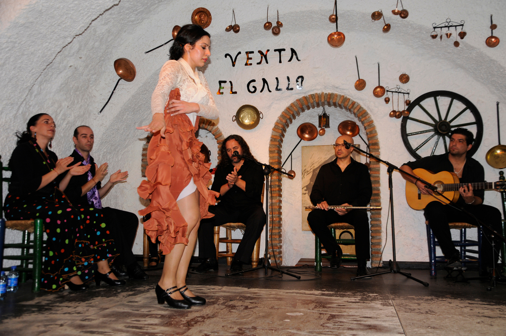 Flamenco-Show in der Venta El Gallo in Granada, im Viertel des Sacromonte.