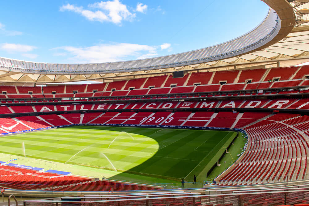 Riyadh Air Metropolitano: The bright red interiors of the Atlético Madrid stadium