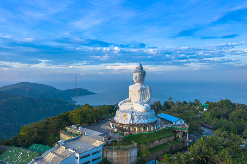 Friendship Day: A bird’s eye view of the Big Buddha statue in Phuket, Thailand