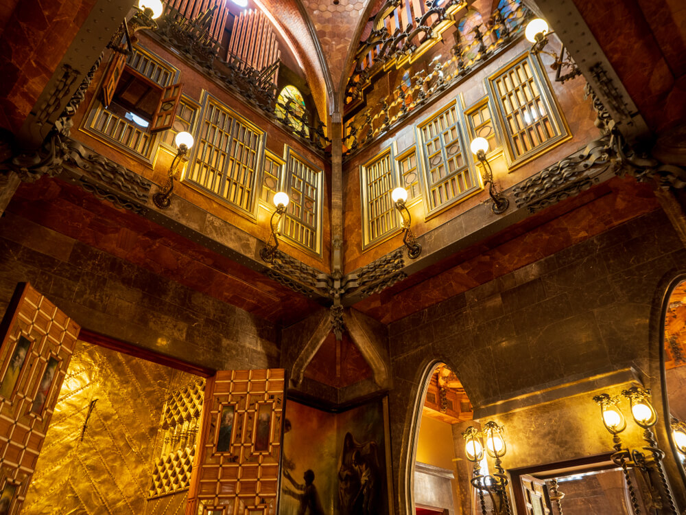 Gaudí Trail Barcelona: Inside the elaborate Palau Güell with golden interiors