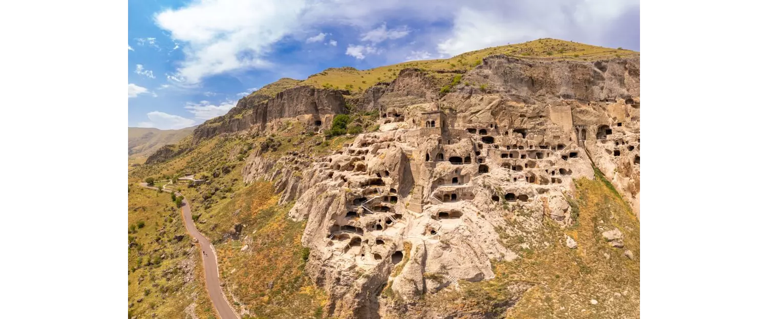 Holidays to Georgia: A bird’s eye view of the Vardzia cave city 