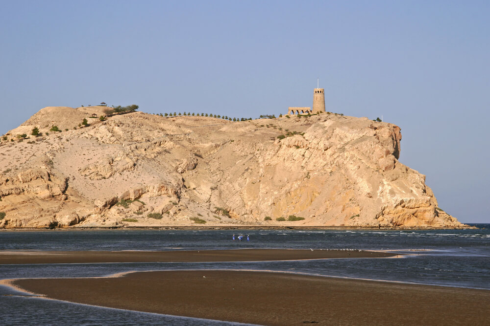 Holidays to Oman: View of the sandy cliffs of Al Sawadi Beach