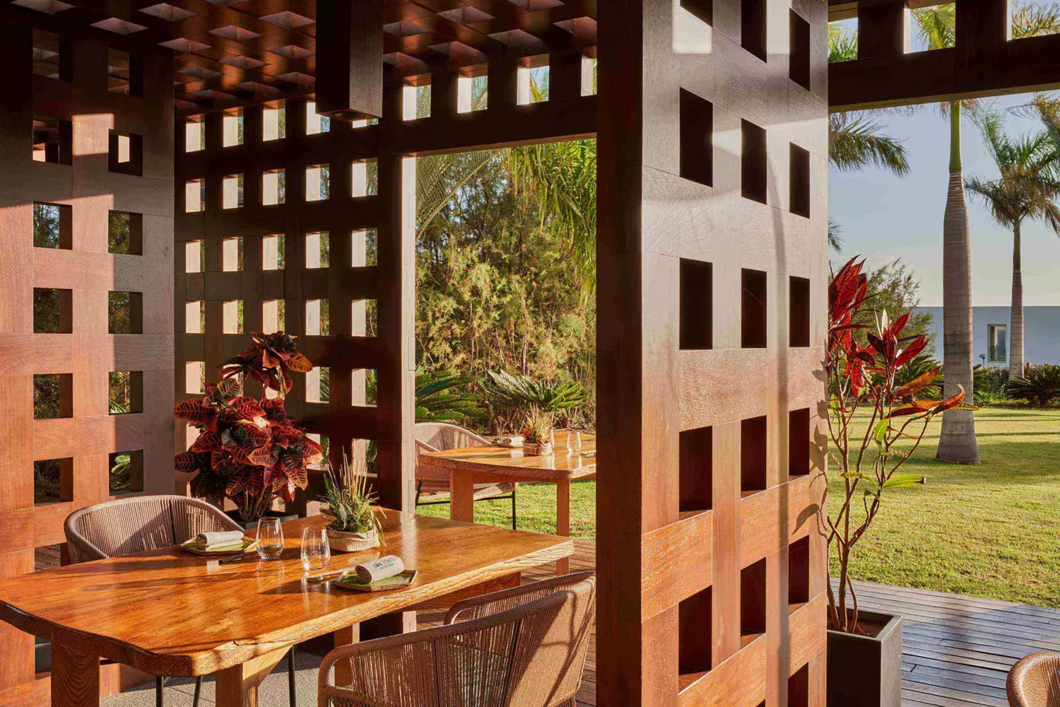 Restaurant-Terrasse im japanischen Stil