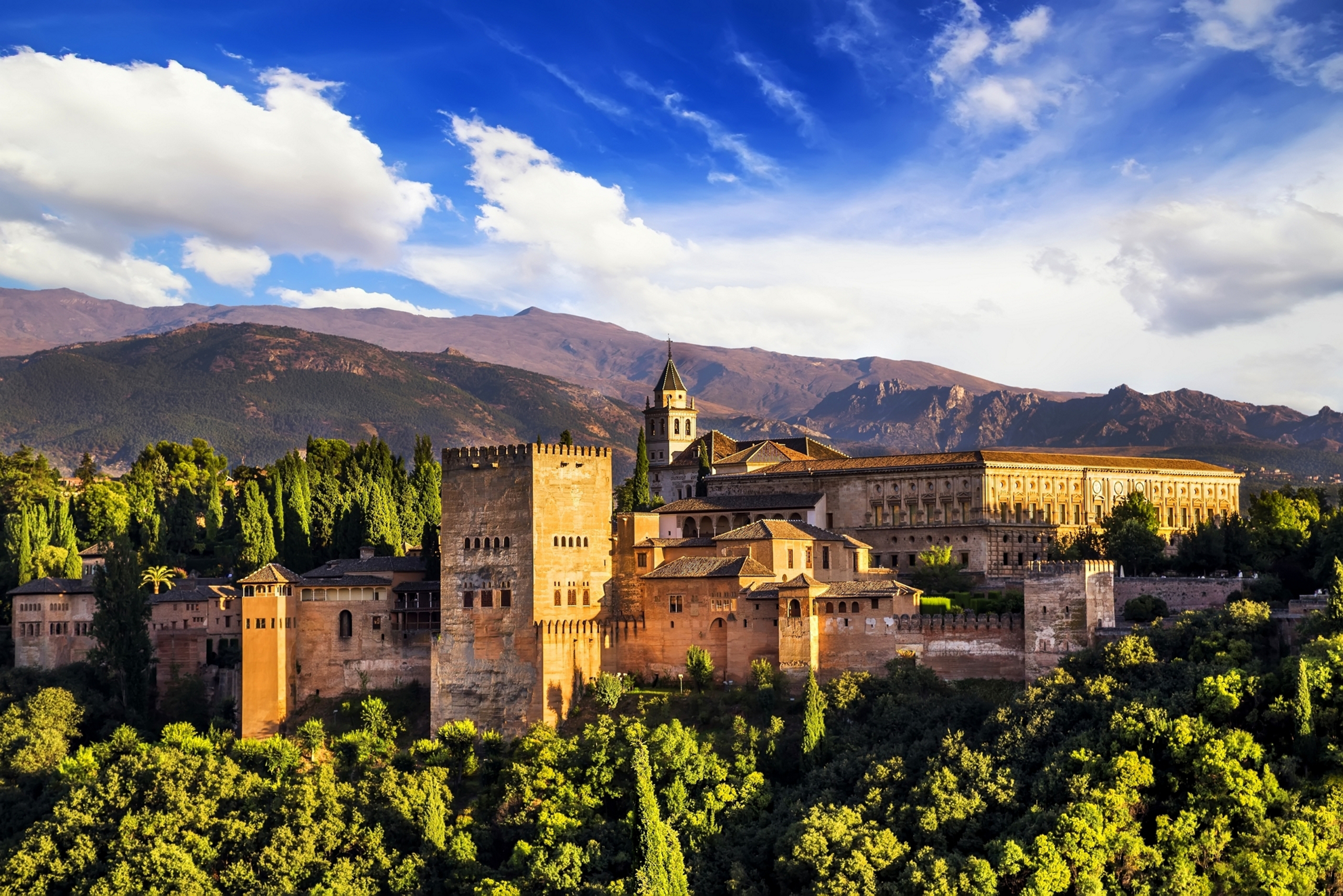 Ancient arabic fortress of Alhambra, Granada, Spain.