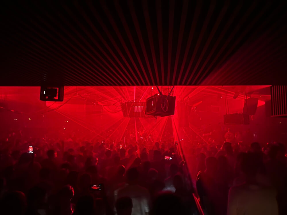 Ibiza Nightlife: Inside Pacha nightclub at night 